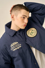 OVER PATCH PADDED BLOUSON - BLUE