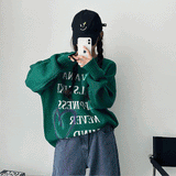 Heart, hip, vintage, lettering, boxy, round knitwear