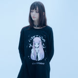 ポストへルガールTシャツ/0 2 post hell girl t-shirt - BLACK