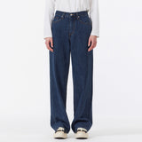 Womans Signature Stud Wide Fit Denim Pants Dark Indigo