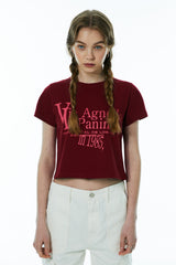 パニーノクロップTシャツ/PANINO CROP TEE [BURGUNDY]