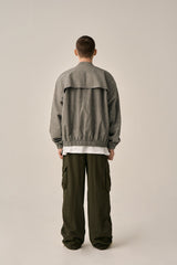 VINTAGE WASHED RIDER JACKT-CHARCOAL