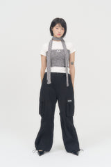 KNIT TUBE TOP MUFFLER (MELANGE GRAY)