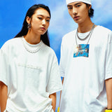 [UNISEX] Detachable Chain Terry T-Shirt (White)
