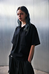 N-BT POCKET 1/2 COLLAR-TEE (Black)