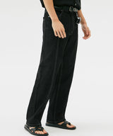 WASHING STITCH DENIM PANTS (BLACK) (6585489391734)