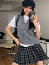 Quattro wool knit vest