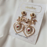 ビンテージローズガーデンイヤリング / Vintage Rose Garden Earring - Heart Version