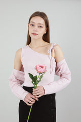 セット リボンノースリーブ&ボレロ / SET Ribbon Sleeveless Bolero Pink