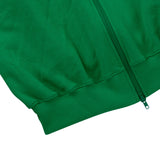 [UNISEX] Fleece-Back Cotton-Jersey and Padded Shell Zip-Up Sweatshirt (Green) (6656649298038)