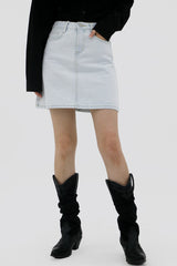 アイスライトブルーミニスカート/no.6176 Ice Light Blue Mini Skirt
