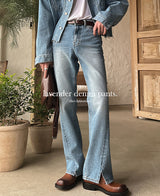 Lavender denim pants (2 color) (6694657327222)