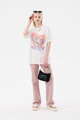 ウィッティバニートムボーイグラフィックTシャツ / (Taeyeon's Pick)WITTY BUNNY TOMBOY GRAPHIC T-SHIRT [WHITE]