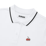 スモールチェリーフレアーピケドレス／SMALL CHERRY FLARED PIQUE DRESS [WHITE]