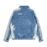 BBD Side Bleached Denim Jacket (Blue)
