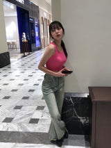 Hera boots cut denim pants 