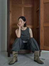 COTTON RIB TANK [ CHARCOAL ]