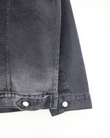 ウォッシングブラックブルーボクシージャケット / Washing Black Blue Boxy Jacket