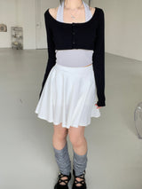 ピュアクロップドカーディガンホルターノースリーブセット / Pure cropped cardigan halter sleeveless set