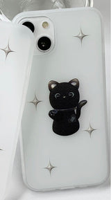 SomeCat Black Phone Case_matt