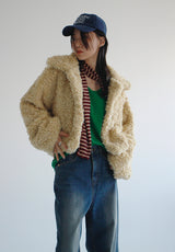 エッグファージャケット/Egg Fur Jacket (2color)