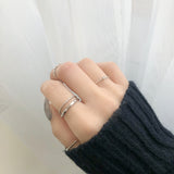 ミニハートレイヤードリングセット / Mini Heart Layered Ring 10 Set (2 color)
