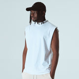 ハーフタートルネックスリーブレスT/HALF-TURTLE NECK SLEEVLESS T-WHITE
