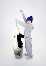 0MW tough cutting hoodie_melange gray