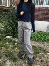 Slit puff point pants