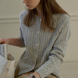 ブロッサムケーブルカーディガン/Blossom cable cardigan