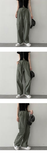 コーベバスロックナイロンカーゴワイドパンツ / Kobe Bath Rock Nylon Cargo Wide Pants