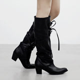 Cherot Ribbon Long Boots