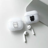 ホワイト - ワン コジル サムキャット カップル AirPods Caseマット