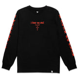 I FEAR NO EVIL LS TEE - BLACK/RED (6635531763830)