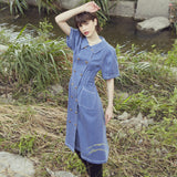 ピグメントボタンロングドレス/Pigment Double Button Long Dress (SUMMER)