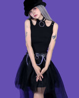 ベルトポイントスリーブレストップ / belt point sleeveless (2 color)