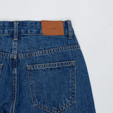 セミワイドフィットデニムパンツ/SEMI WIDE FIT BLUE + WHITE DENIM PANTS [17724]