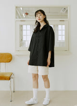 unisex folding shirts black