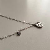 ダブルバタフライヘキサゴンネックレス/nvv Double Butterfly Hexagon Necklace