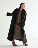 ALPACA CABLE KNIT MUFFLER & ONEPIECE SET - COCOA (6635997102198)