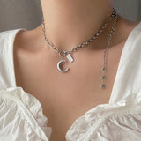 ムーン2ウェイボールドネックレス/dfe Moon Two way Bold Necklace