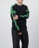 フィードカラーエフェクトウェーブリブドニット / feed color effects wave ribbed knit 2color