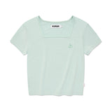 スモールチェリースクエアネッククロップTシャツ / SMALL CHERRY SQUARE NECK CROP T-SHIRT [MINT]