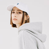 オーバーサイズマシュマロボールキャップ/OVERSIZE MARSHMALLOW BALL CAP-WHITE+BLUE