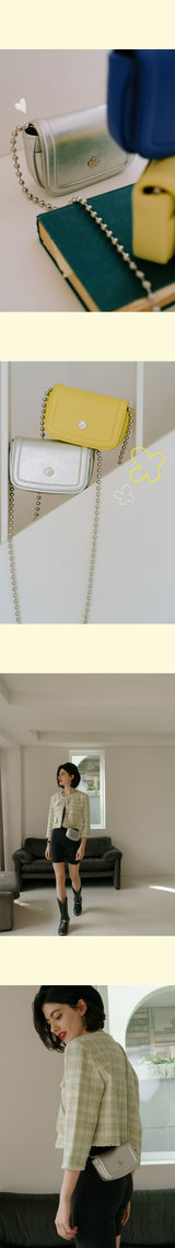 Poppy Chain Mini Bag_Silver
