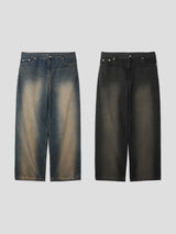 ブラッシュウォッシングデニムパンツ / Brush washing denim pants 2color