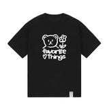 ドローイングフェイバリットシングショートスリーブT / Drawing FAVORITE THINGS Short Sleeve Tee_Black/White Logo
