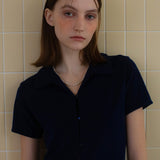 フィッティドテリーシャツ / FITTED TERRY SHIRT_NAVY