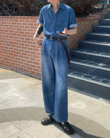 LE コールマンデニム半袖シャツ / LE Coleman Denim Short-Sleeved Shirt (Set - Up / 1 color)