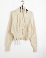 [Muffler set] Eden button V-neck cardigan